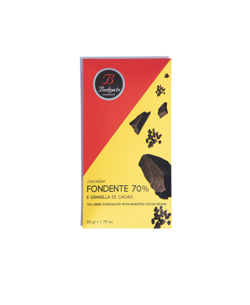 TAVOLETTA FONDENTE 70% CON NIBS